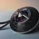 The Louis Vuitton Horizon Light Up Speaker sitting on its side.
